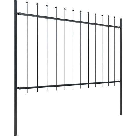 Maison Exclusive - Gartenzaun  Stahl  Stabil  Rechteckig  Mod