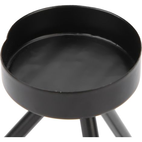 Bougeoir innovant à une tête en fer noir, idéal pour la décoration de table de mariage ou de maison (hauteur réduite). (1/5)