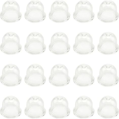 20 Pièces Carburateur Amorce Pompe Ampoule 19 mm Poire Pompe Amorcage Accessoires de Carburateur pour Debroussailleuse Tronçonneuse Souffleur Tondeuse - Bluedeer (1/4)