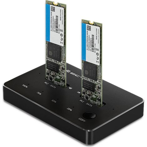 Qoltec 50310 Drive docking station 2x SSD M.2 SATA  NGFF  USB Type C (1/5)