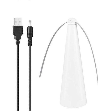 Ventilateur anti-mouches rechargeable USB pour la protection des aliments - Protège les aliments des mouches - Blanc (1/5)