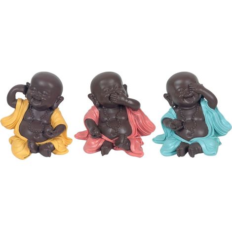 Signes Grimalt Figura De Buda Figuras Budas Set 3 Unidades Budas Multicolor 7x10x8cm 22582