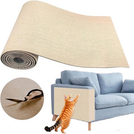 Tapis à griffer pour chats, tapis à griffer adhésif pour chats, 200 x 40 cm, protection pour les paniers de chats, convient pour les murs, les portes et les meubles, protection de meubles à faire soi- (1/5)