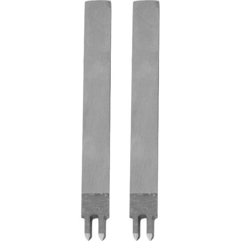 Lot de 2 emporte-pièces à 2 dents en acier rapide pour le travail du cuir (4 mm), moulage intégré, pour le poinçonnage. (1/5)