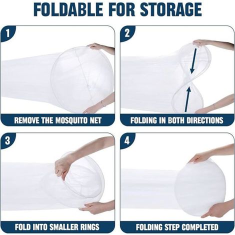 Moustiquaire pour lit de voyage, ciel de lit moustiquaire adapté pour lit 2 places, protection anti-insectes pour couchage nomade (1/5)