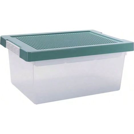 Boîte de rangement polyvalente avec couvercle,Vert, 36.5 x 24.5 x 16.5 cm (1/2)