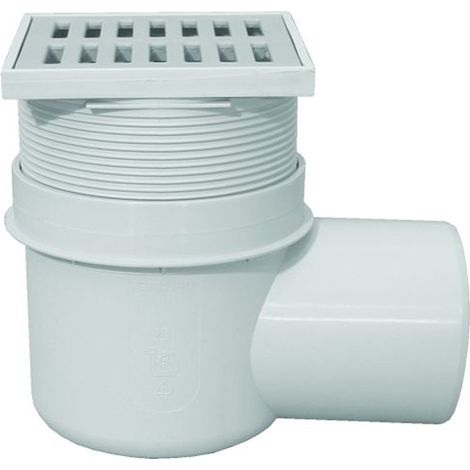 Pozzetto orizzontale sifonato per cantina DN110 portagriglia/griglia plastica 148x148mm/138x138mm