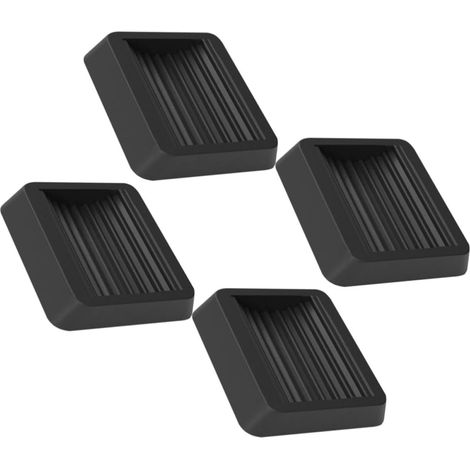 Embouts de pieds de chaise en caoutchouc noir Unomor (1/5)