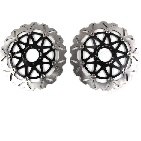 Discos de freno, diseño CNC totalmente flotante, acero inoxidable duradero, negro A (1/2)