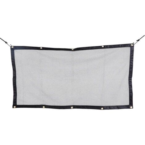 QORVA-Barrière de voiture pour chien avec corde réglable et crochet, 115 x 62 cm, grille de séparation universelle pour coffre de voiture, filet de sécurité pour chien, animal domestique, SUV, camion,