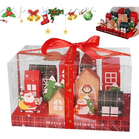 Calendrier de compte à rebours de Noël, boîte de l'Avent vide à remplir, 35 x 22 x 20 cm, rangement de biscuits sur le thème des vacances, boîte à goûter réutilisable style tiroir, porte-friandises (1/5)