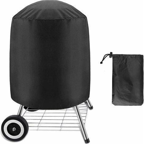 Housse imperméable pour Barbecue -Rond Housse Barbecue,Housse Barbecue Étanche en Tissu Oxford 420D -Housse de Protection Anti-Ultraviolet pour BBQ(58 × 77 cm) (1/5)