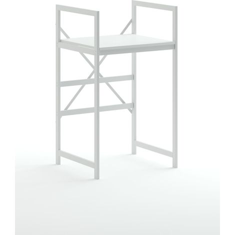 Meuble pour machine à laver en métal "Junior" - 70 x 60 x 116 cm - Blanc