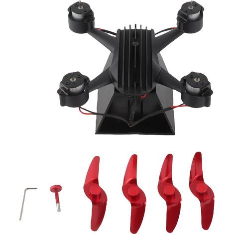 Ventilateur thermique pour poêle en alliage d’aluminium, forme drone, montage mural ou autonome, 1000–1600 tr/min (1/5)