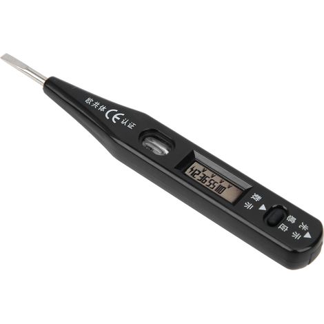 Testeur de tension électrique sans contact, tournevis testeur inductif AC 12-250V et DC 6-36V, détecteur numérique avec écran LCD, stylet de diagnostic pour électricien (1/5)
