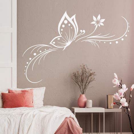 Sticker Mural - Papillon - 17x25 cm - Noir (1/3)