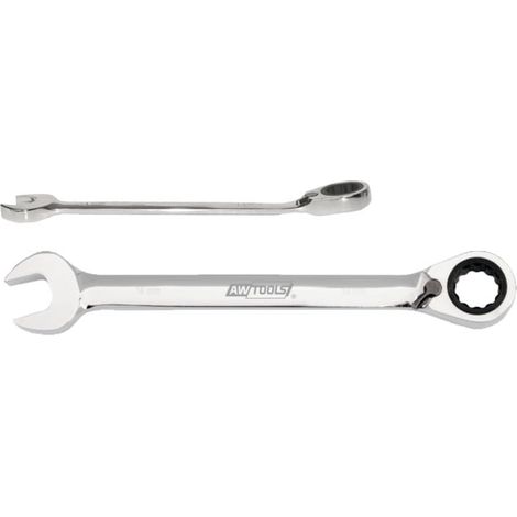 Llave combinada de carraca Awtools de 15 mm con interruptor