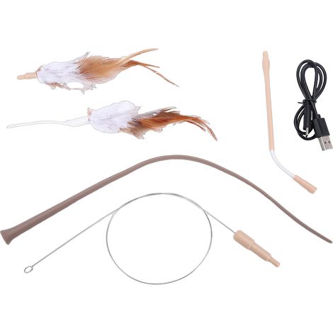 Jouet Interactif Chat Télécommandé Électrique Automatique Souris Réaliste Plastique avec Accessoires pour Félin (1/5)