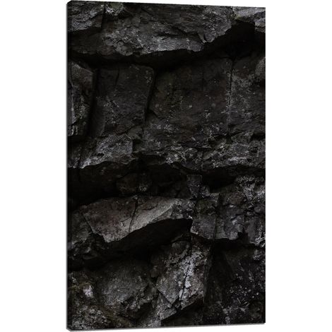 Leinwanddruck Natur Schwarze Felsen 60x100 cm