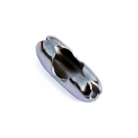 Giunzione a bastoncino per catenella a pallini da Ø 3,6 mm. - nichelato - 10 pz. (1/2)