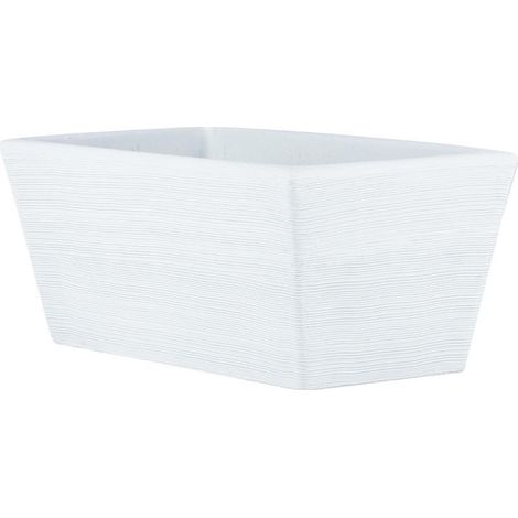 Vaso fioriera in resina Girasole 100 cm. Bianco