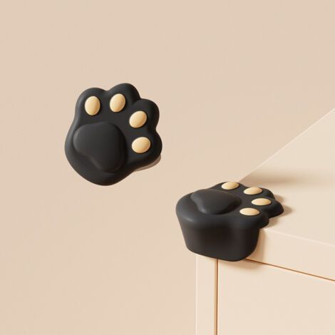 Silicone corner protectors, black, two right angle table corner protectors, anti-collision and anti-knock corners. (1/5)