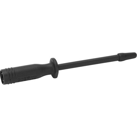 Lot de 2 sondes de test à aiguille pour multimètre, tête ronde, orifice de 4 mm, pour le test de circuits de tension automobile (noir). (1/5)