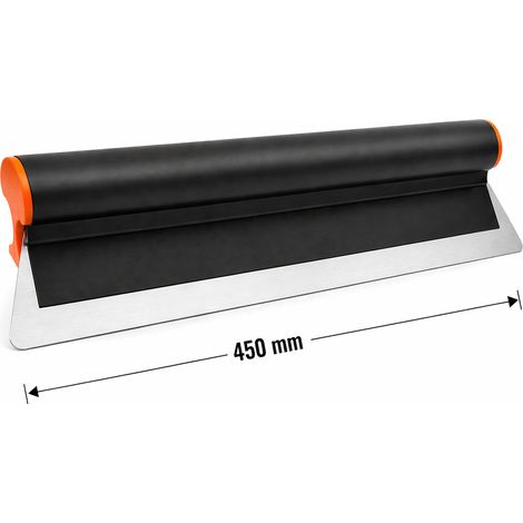 Spatola per intonaco Atlas Tools 45 cm 450 mm lama professionale Atlas Tools anodizzata nera falce per stucco da costruzione (1/5)
