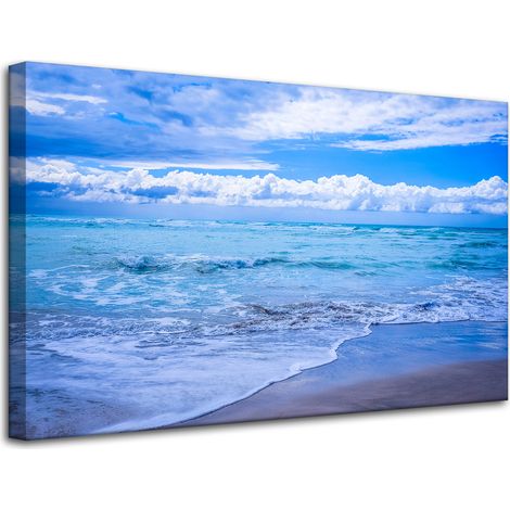Leinwanddruck Natur Blaues Meer 80x50 cm