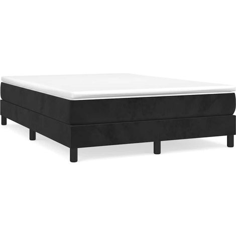 Maison Exclusive - Boxspringbettgestell Schwarz 140x200 cm Samt (1/5)