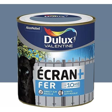Peinture fer DULUX VALENTINE Ecran+ brillant Orage 0,5 L (1/2)