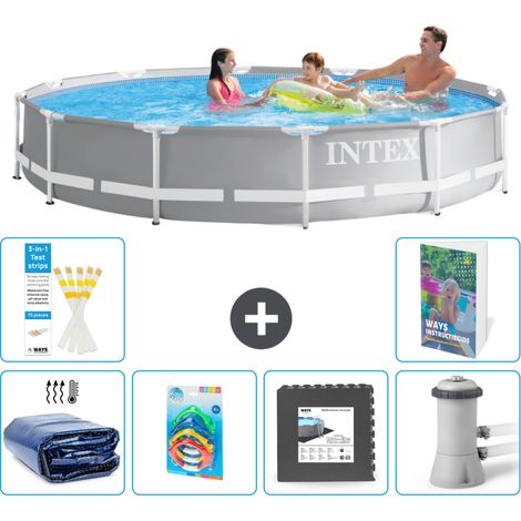 Prism Frame Pool Rund - 366x76 cm - 7-teilig S3