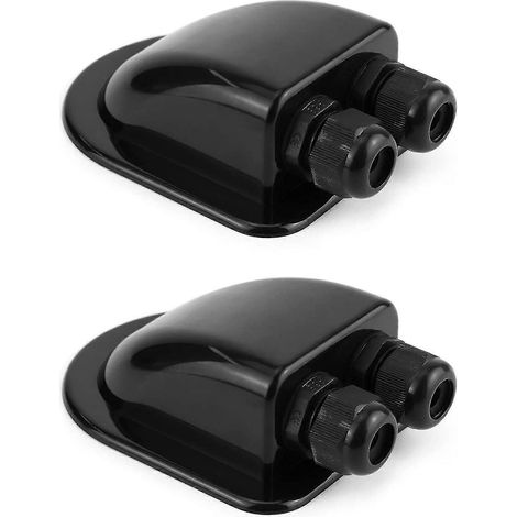 Lot de 2 passe-câbles étanches IP68 pour câbles solaires, boîte d'entrée double résistante aux intempéries, pour caravane (1/5)