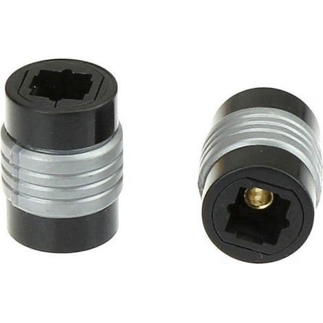 Adaptateur audio numérique fibre optique pour lecteur DVD et haut-parleur, lecteur CD portable, coupleur d'extension fibre optique femelle (lot de 2) (1/5)