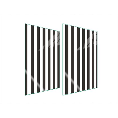 Plaque de protection en verre POUR la cuisine, 2 bandes de 35 x 52 mm (1/5)