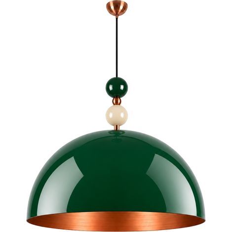 Lampe suspendue en métal "Bubble" - 60 x 60 cm - Vert Foncé (1/4)
