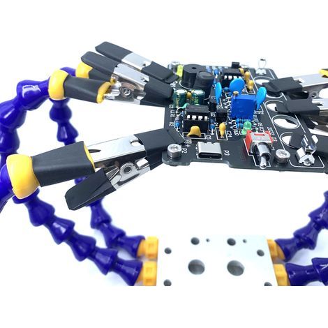 Étau d'établi avec bras flexible, pince en alliage d'aluminium, support pour fer à souder, réparation de circuits imprimés, pince universelle auxiliaire, outil troisième main (1/5)
