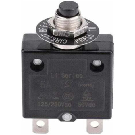 Disjoncteur Thermique Réarmement Manuel 15A, Modèle W 112b, Protection Surcharge Automatique 125-250V AC / 50V DC (1/4)