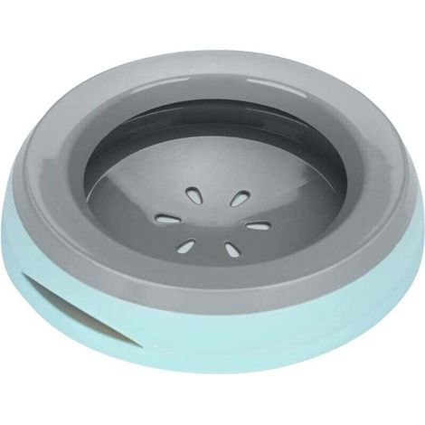 Gamelle Flottante Anti Débordement Pour Chien Chat Nourriture Et Eau Bleu