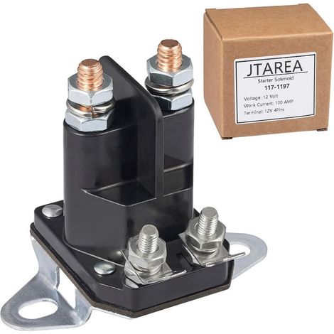 117-1197 Relais Démarreur Solénoïde 12V Tracteur Tondeuse Pièces de Rechange 784-1221-210 Relais Demarreur pour Toro SS4225 Exmark E513075 1-513075 104-3189 212655 47-1910 28-4210 (1/5)