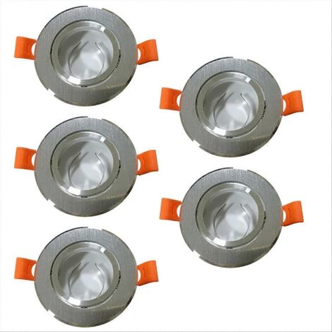 Cadre de luminaire encastré carré ou rond réglable pour ampoules LED GU10 et MR16 (1/5)