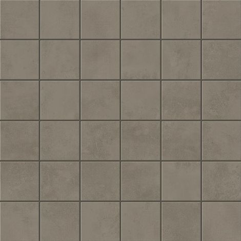 Mosaïque effet Béton Gris Terre 4,8x4,8 cm Quadra 30x30x0,9 cm Mat Vetrano - Sol et mur intérieur (vendu par carton de 0,9 m²) - RO'MA CARRELAGE