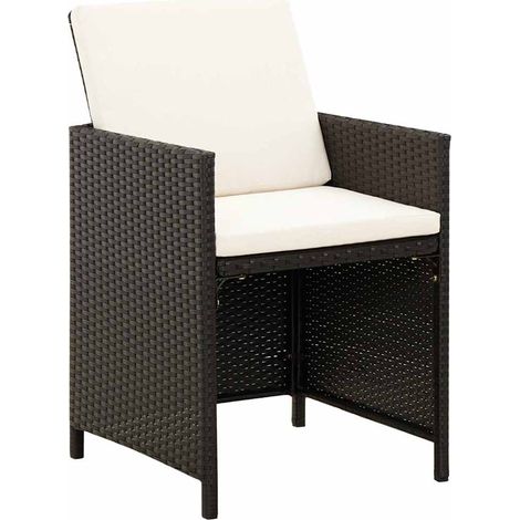 Maison Exclusive - 4-tlg. Gartenstuhl und Hocker Set Poly Rattan (1/5)