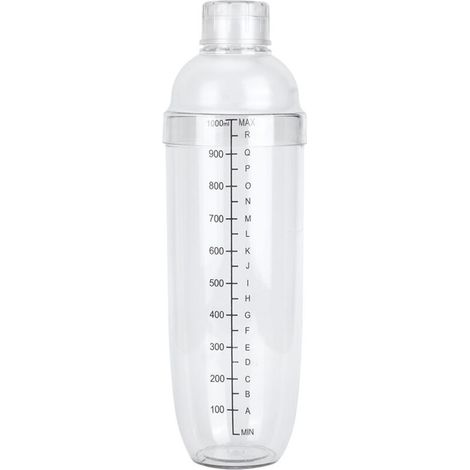 Kunststoff-Shaker, effizienter Saftshaker, hergestellt aus lebensmittelechtem PC-Harz, ideal für Küche, Bar, Zuhause, Restaurant und Ihre Hausbar (1000 ml) (1/4)