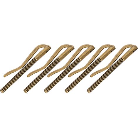 5 Pièces Pince à Billets Ressort Antirouille Acier Électroplaqué 75mm pour Portefeuille Cuir (Bronze) (1/5)
