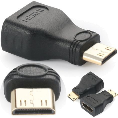 Connecteur adaptateur HDMI A vers Mini HDMI C mâle (1/5)