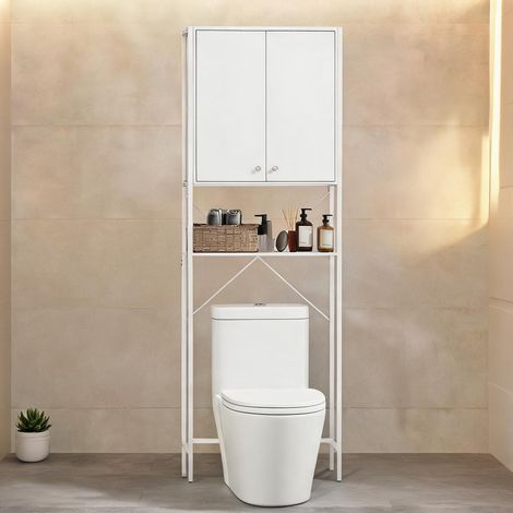 Meuble de salle de bain bianco en truciolare MDF 64 x 20 x 180 cm (1/5)