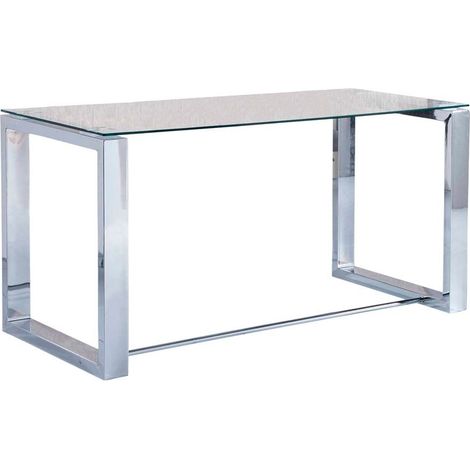 Mesa de escritorio Office Metal cromado 140cm (ancho) x 75cm (alto) (1/3)