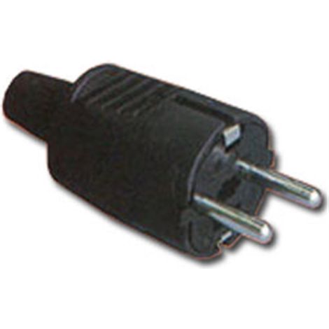 Spina Elettrica Bipolare TT PVC Nero Blister 12000-50310