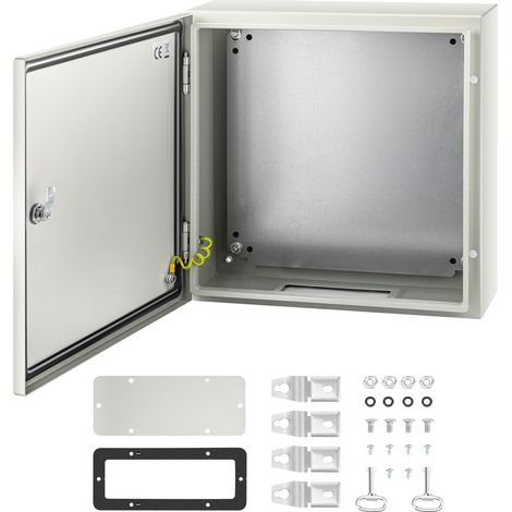 Mophorn NEMA-Stahlgehäuse – 20 x 20 x 6 Zoll. NEMA 4X-Schaltkasten aus Stahl mit IP66-Wasser- und Staubbeständigkeit. Ideal für den Innen- und Außenbereich. Wird mit Montageplatte geliefert